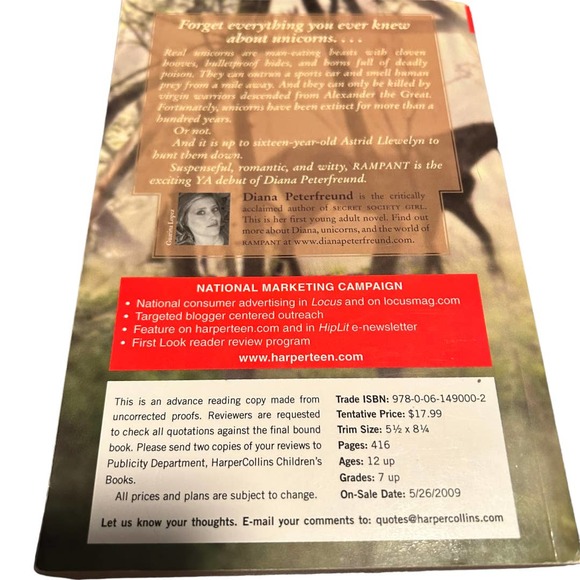 RAMPANT BY DIANA PETERFREUND UNCORRECTED PROOF - Picture 4 of 7